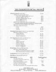 Independent Fabrication Pricelist 2001