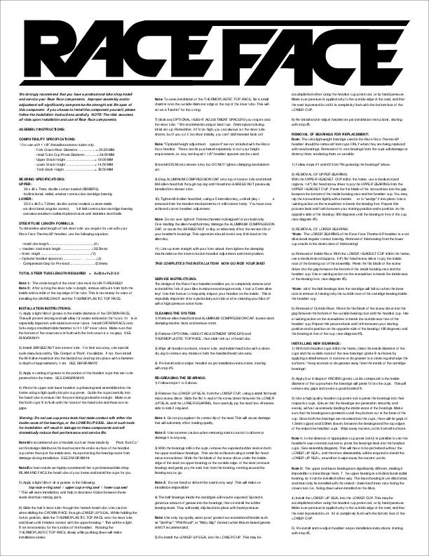 RaceFace ThermoSP Headset - 2001