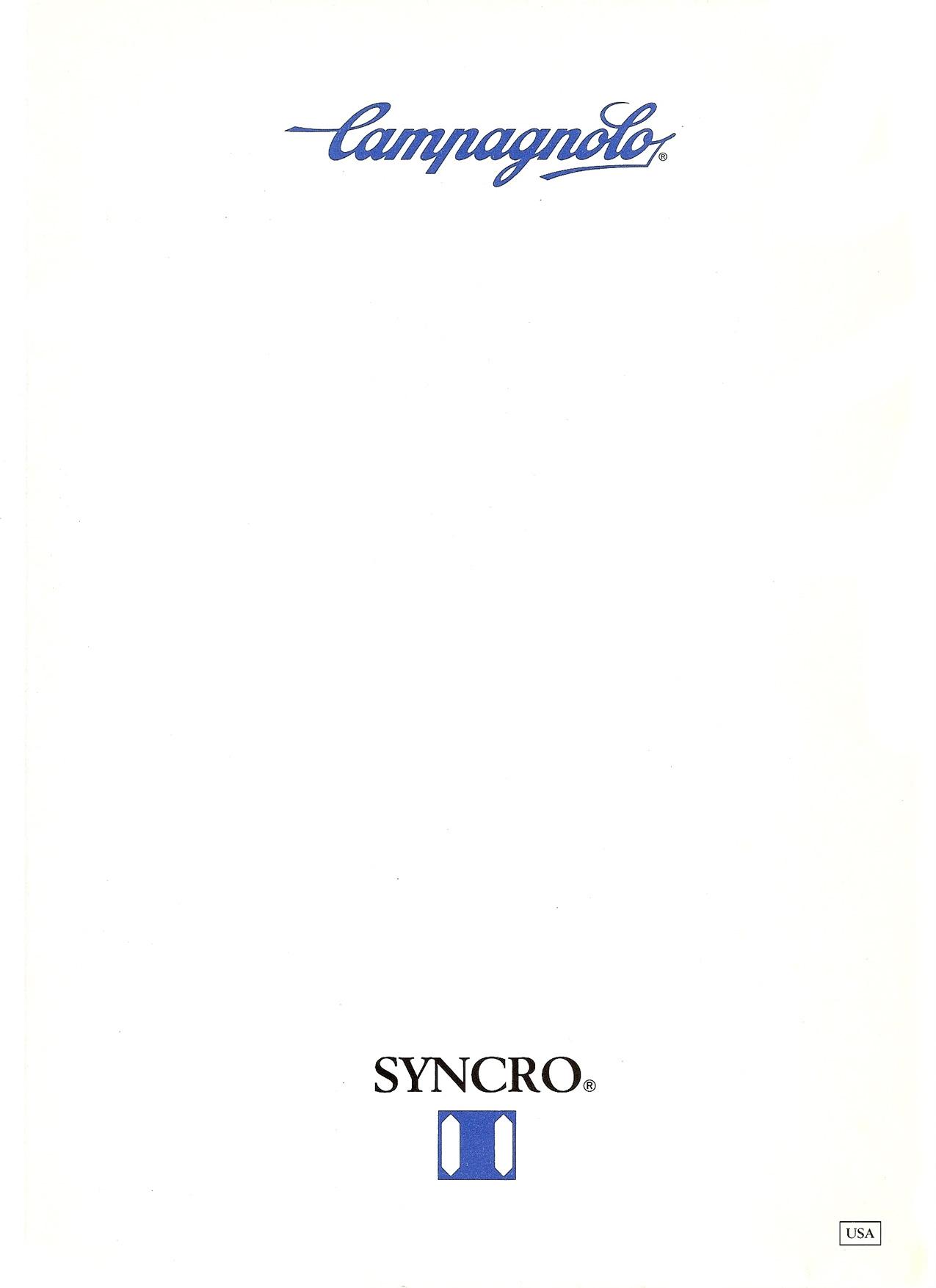 1987 Campagnolo Syncro Catalog