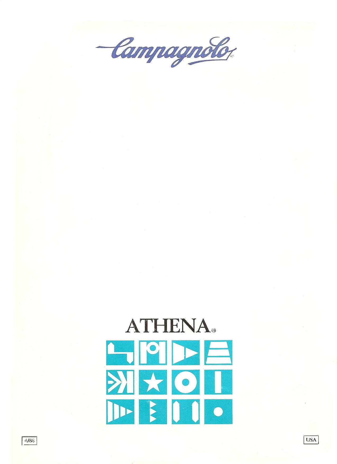 1988 Campagnolo Athena Catalog