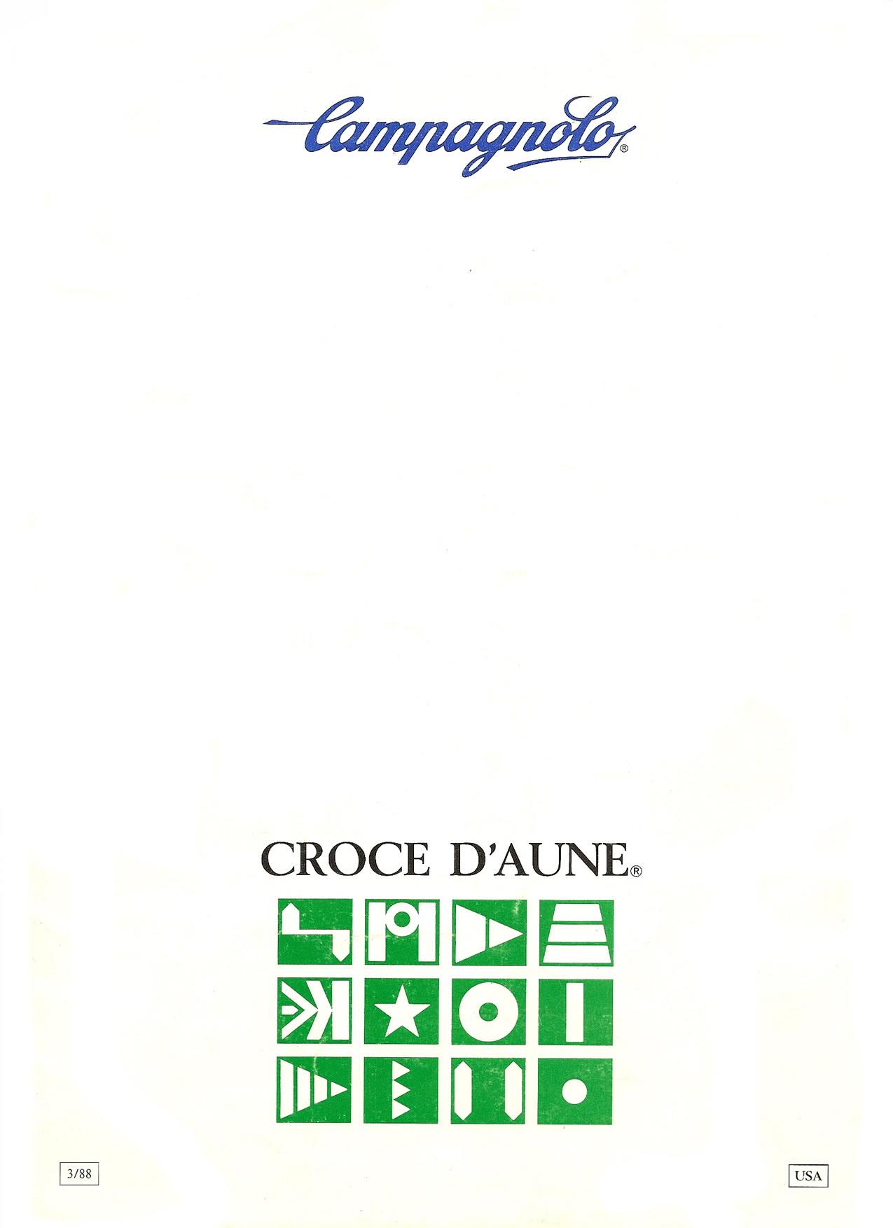 1988 Campagnolo Croce d'Aune Catalog