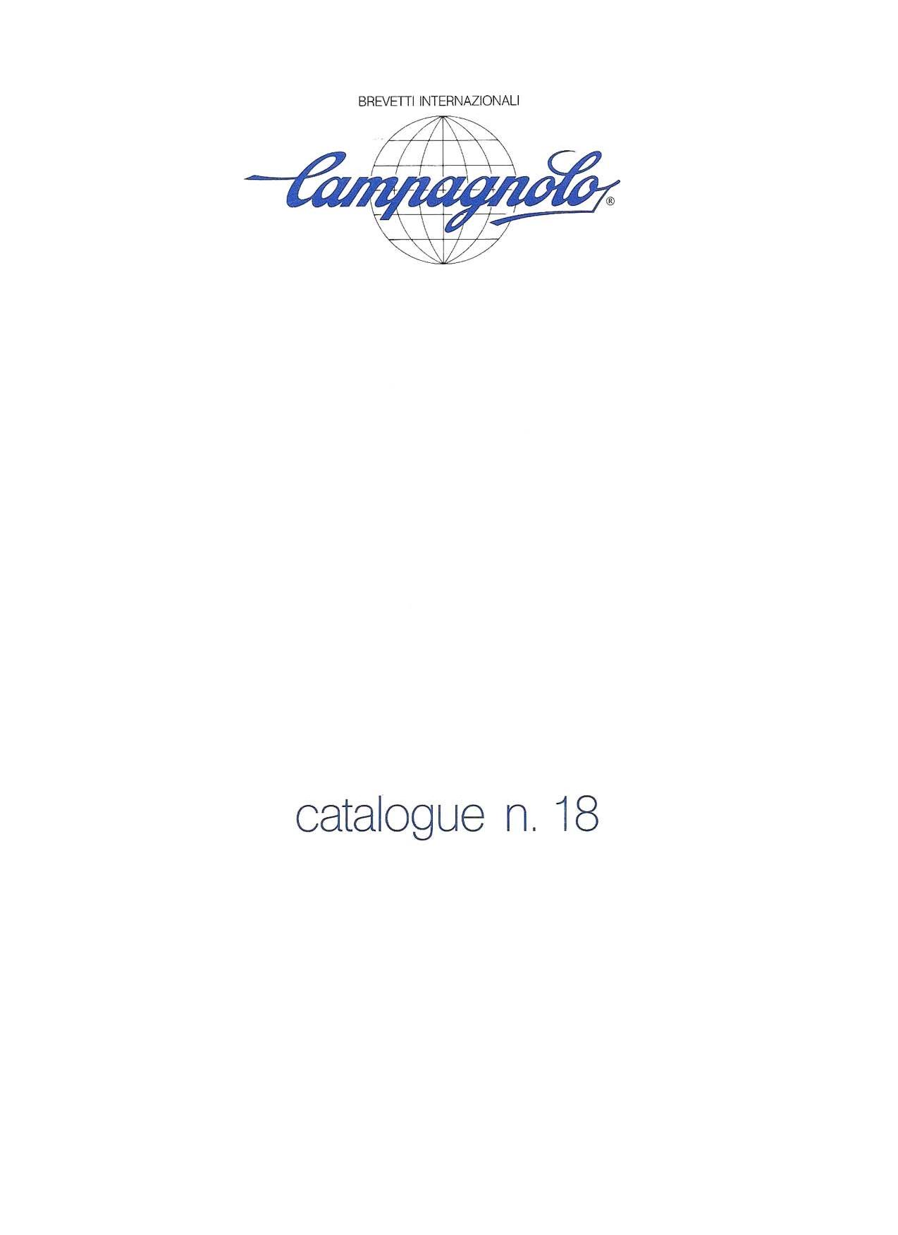 1984 Campagnolo Catalog 18 - Super Record