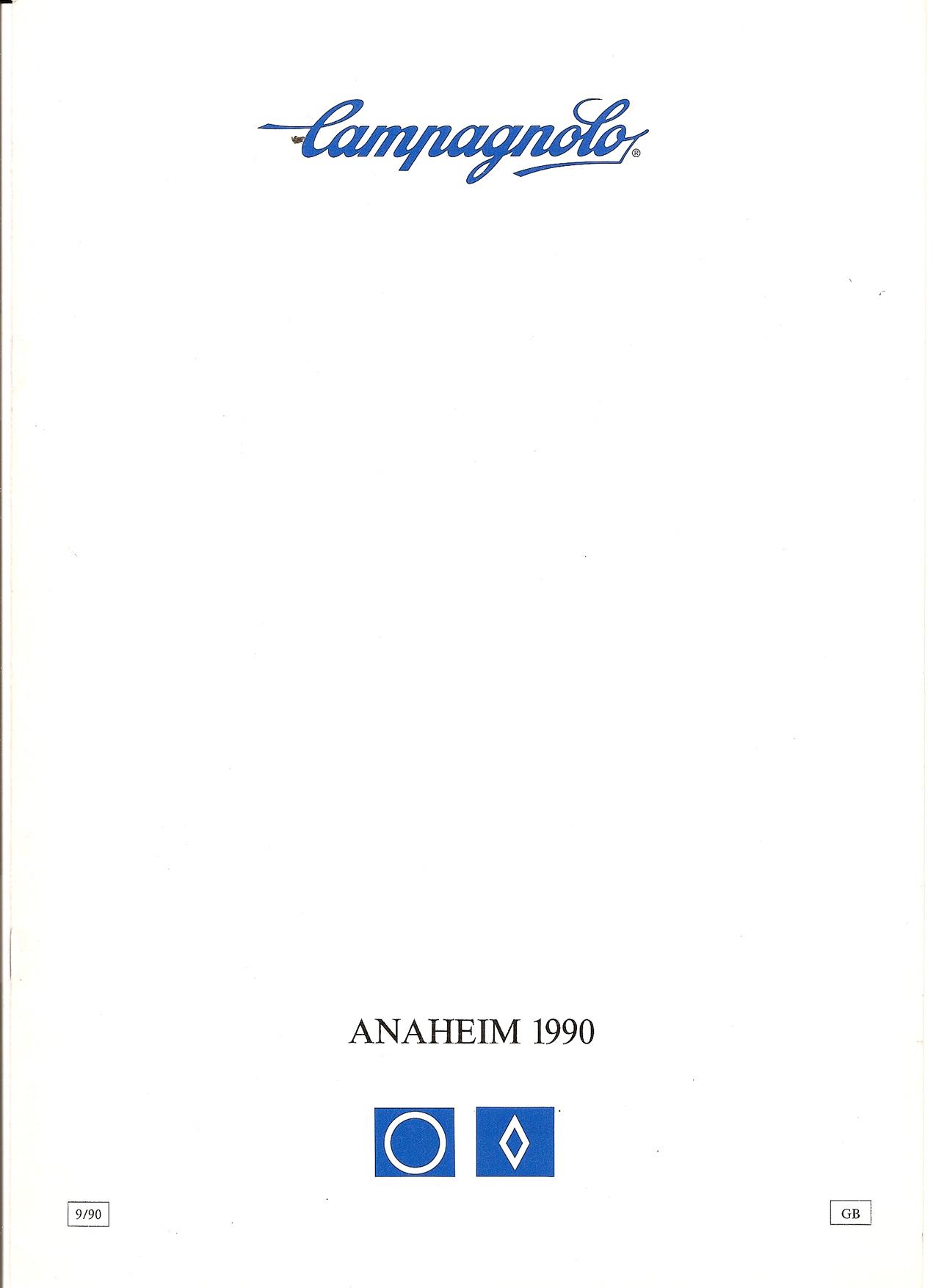 1990 Campagnolo Rims Catalog