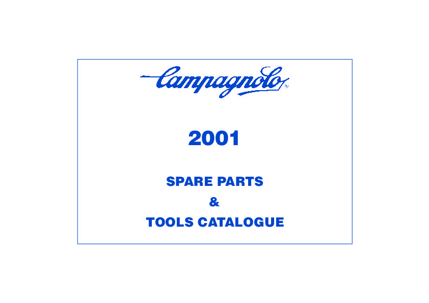 2001 Campagnolo Spare Parts Catalog