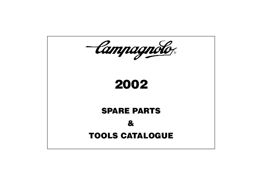 2002 Campagnolo Spare Parts Catalog