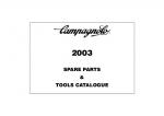 2003 Campagnolo Spare Parts Catalog