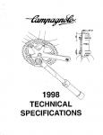 1998 Campagnolo Technical Specifications