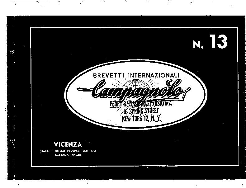 1955 Campagnolo Catalog 13