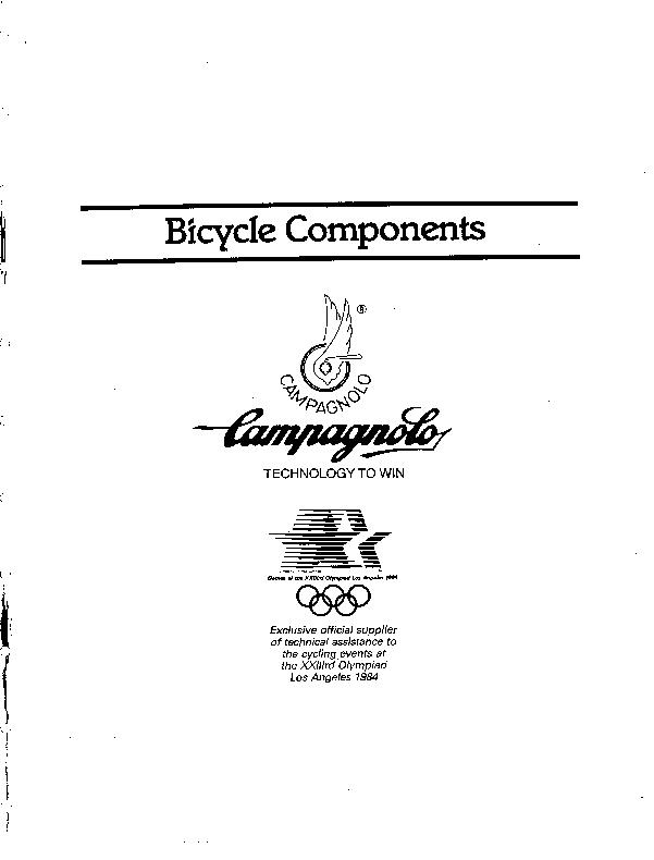 1982 Campagnolo USA Catalog