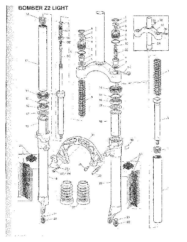 1999 z2 light parts list