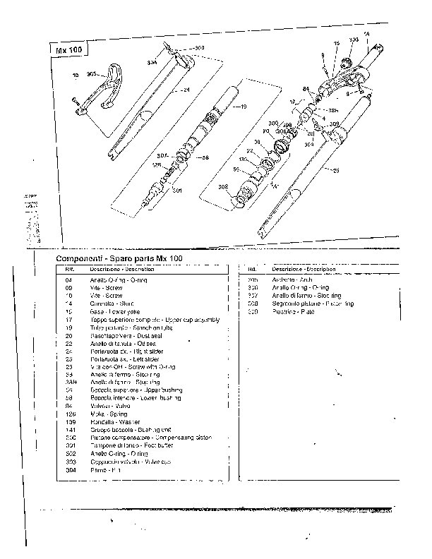 MX-100 PARTS & SERVICE MANUAL