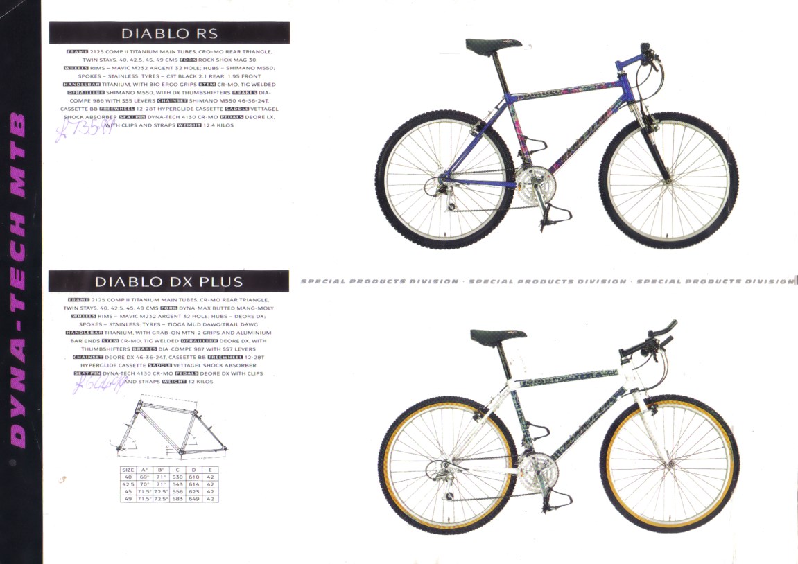 3 - Dyna-Tech MTB : Diablo RS , Diablo DX Plus