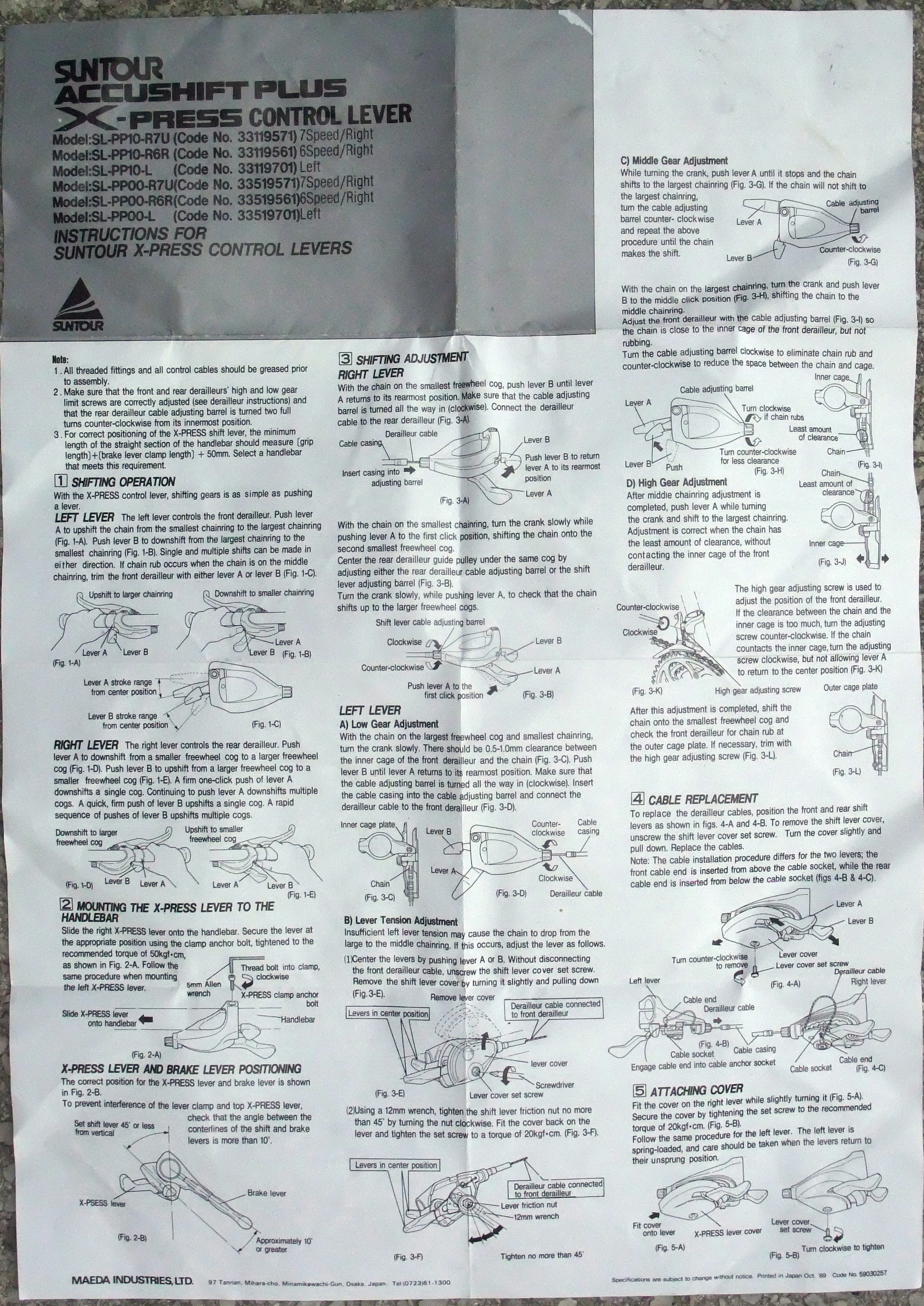 Suntour X-Press instructions