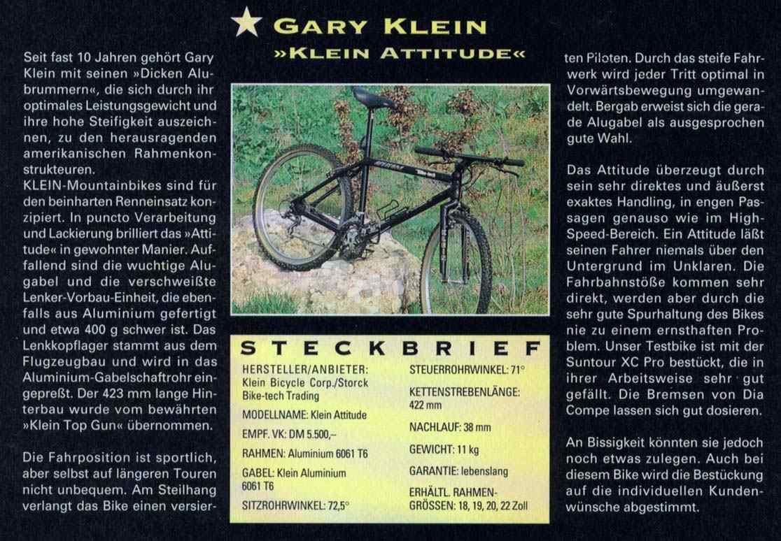 Klein Attitude Test 1991