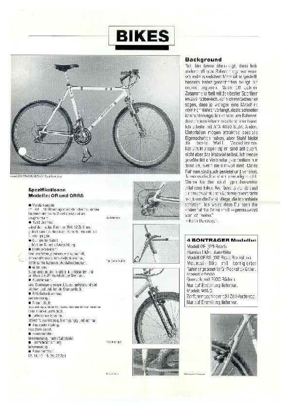 Bontrager Information 1994