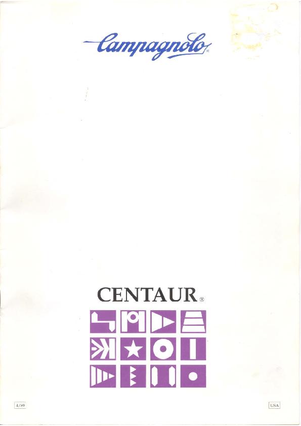 1989 Campagnolo Centaur MTB groupset brochure