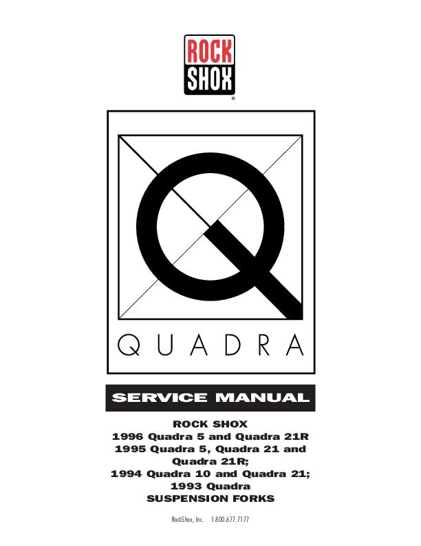 Rock Shox QUADRA Service Manual