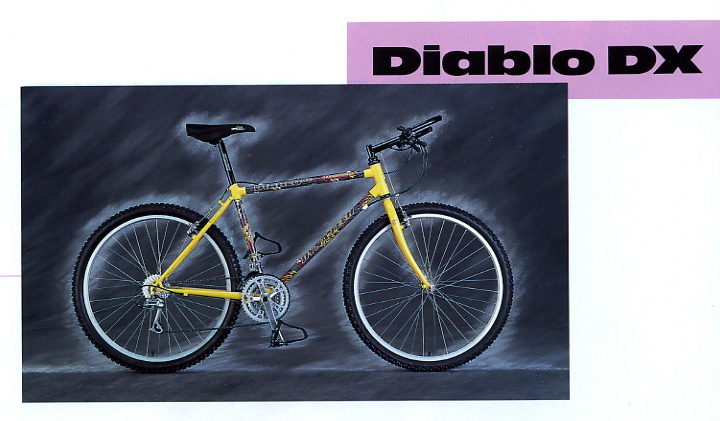 1992 Raleigh Dyna Tech - Diablo DX catalogue page