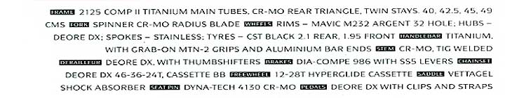 1992 Raleigh Dyna Tech - Diablo DX catalogue page