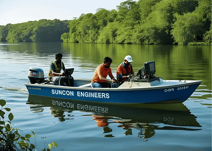 Bathymetric Survey Company in India Suncon Engineers A bathymetric survey is the process of mapping
