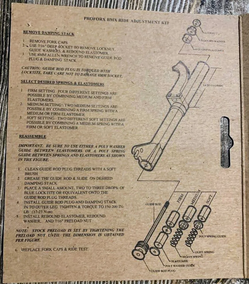 BMX spring adjustment