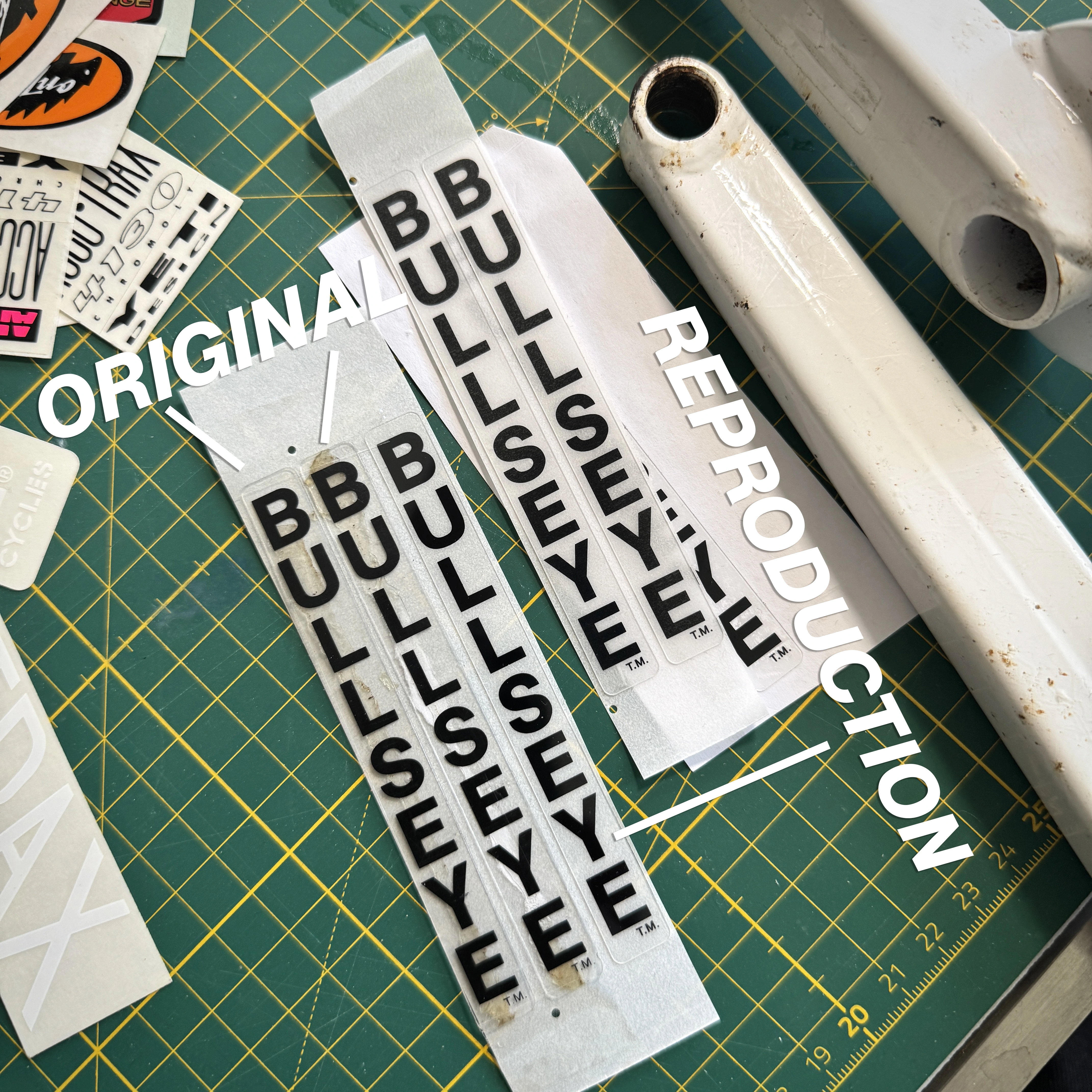 Bullseye cranks comparison orign vs repro.webp